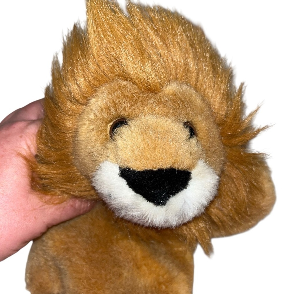 Vintage Lion hand puppet Manhattan toy company 1995